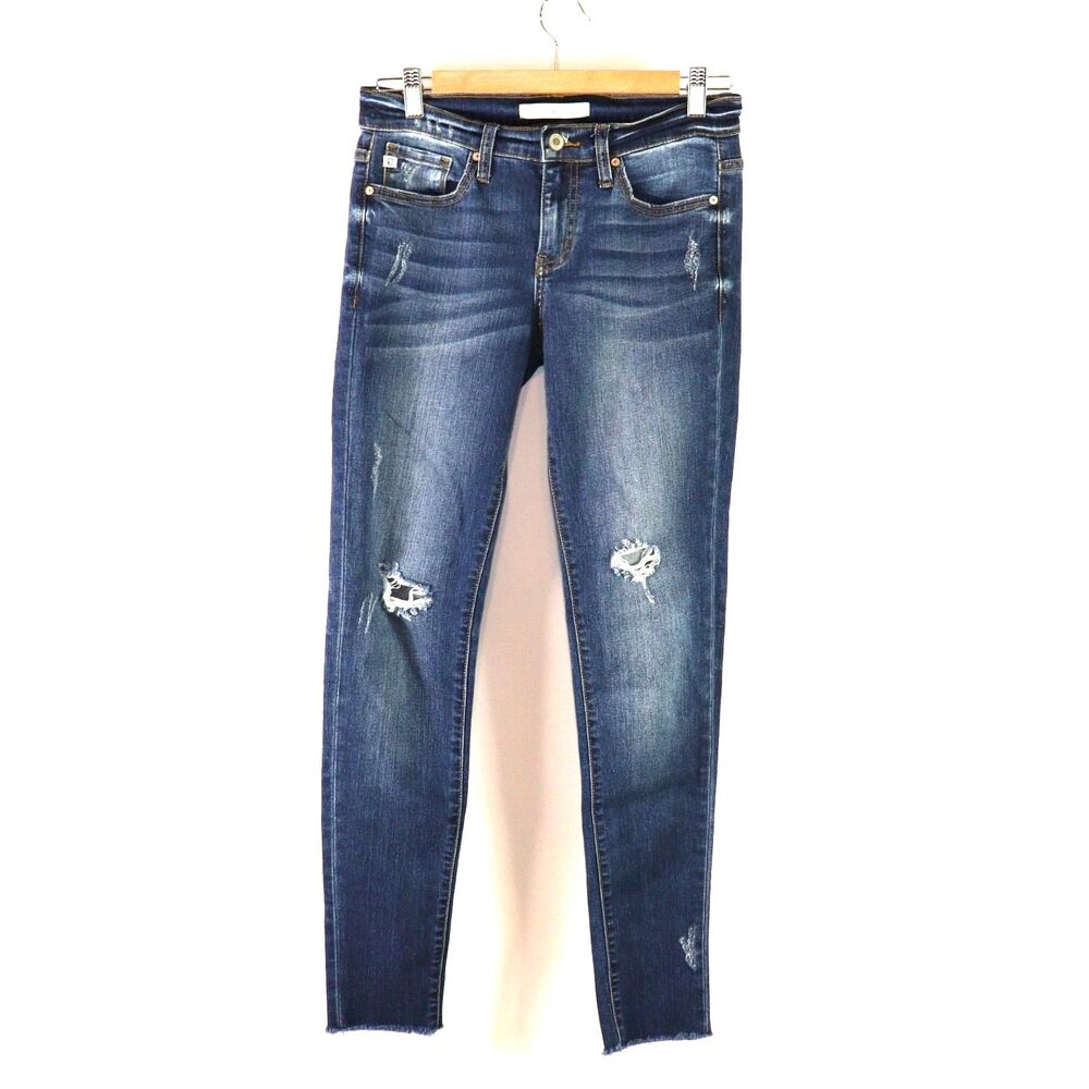 Kancan Skinny Distressed Raw Hem Jeans size 27